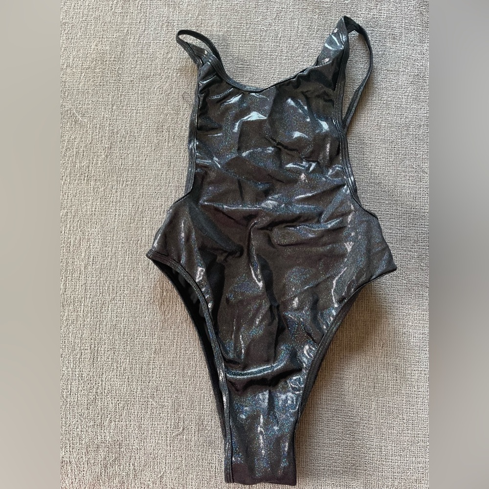 Iridescent high-cut Bodysuit